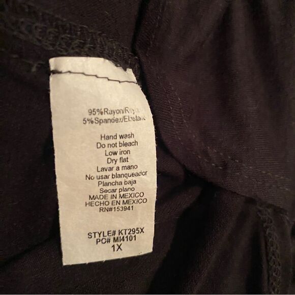 Misia Black 3/4 Sleeves Size 1X - Picture 4 of 8